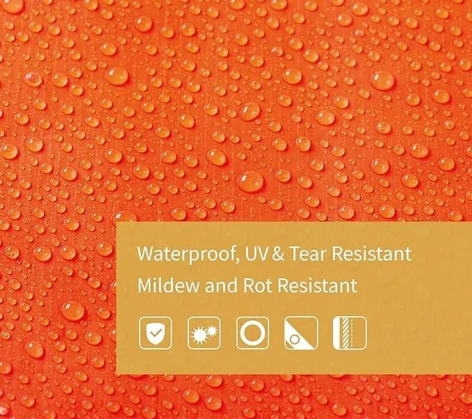 Durable Orange Tarpaulin Sheet 60x60 ft for Protection