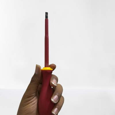 Insulated Screwdriver for Live Electrical Circuits, Safety Voltage Rated, Red and Yellow