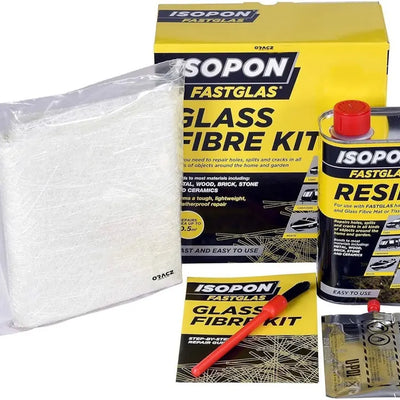 Isopon Fastglas Glass Fibre Repair Large Kit | Fiberglass Repair Kit for Holes, Cracks & Splits | Strong, Lightweight & Weatherproof Repair