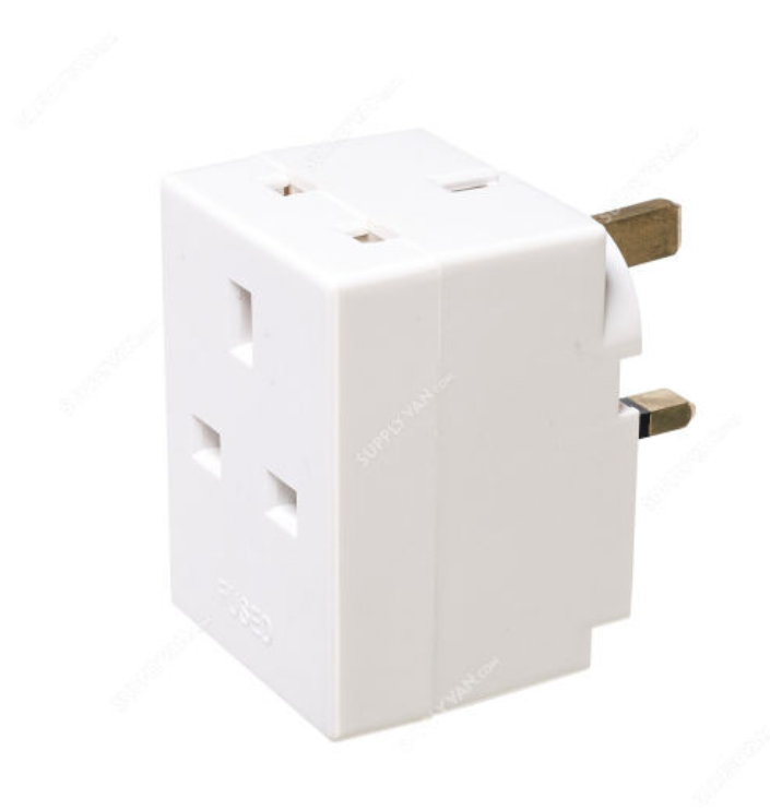 3-Way Universal Multi Plug Adapter Socket Extension – Compact Travel Adaptor for Kitchen Appliances, Home & Office Use