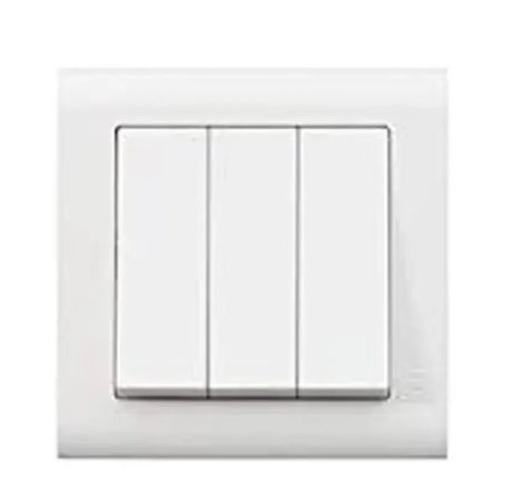 3 Gang 1 Way Electrical Wall Switch Panel