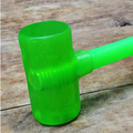 Rubber hammer with a clear head design,