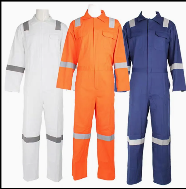 High Visibility Coveralls with Reflective Strips for Marine Professionals