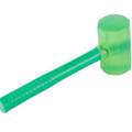 Rubber hammer with a clear head design,