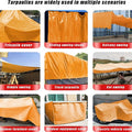 Durable Orange Tarpaulin Sheet 60x60 ft for Protection
