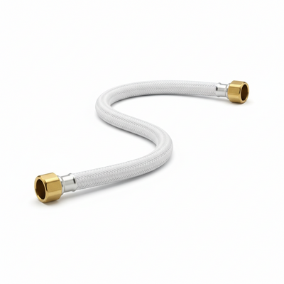 PVC flexible pipe head in gold finish, measuring 60 cm.